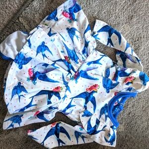 Rock Your Baby Bluebird Dress 0-3m